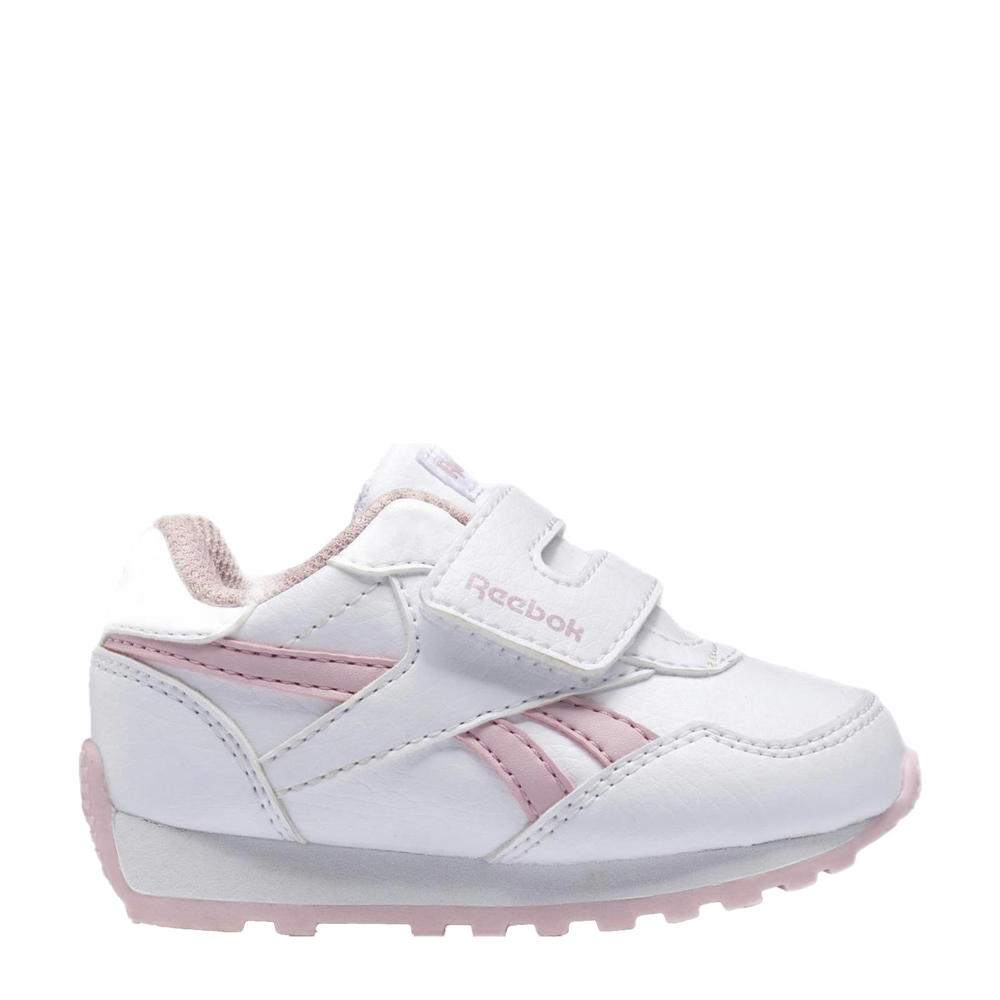 Wit en lichtroze jongens en meisjes Reebok Classics Royal Prime sneakers van imitatieleer/voering: mesh/voetbed: eva met veters