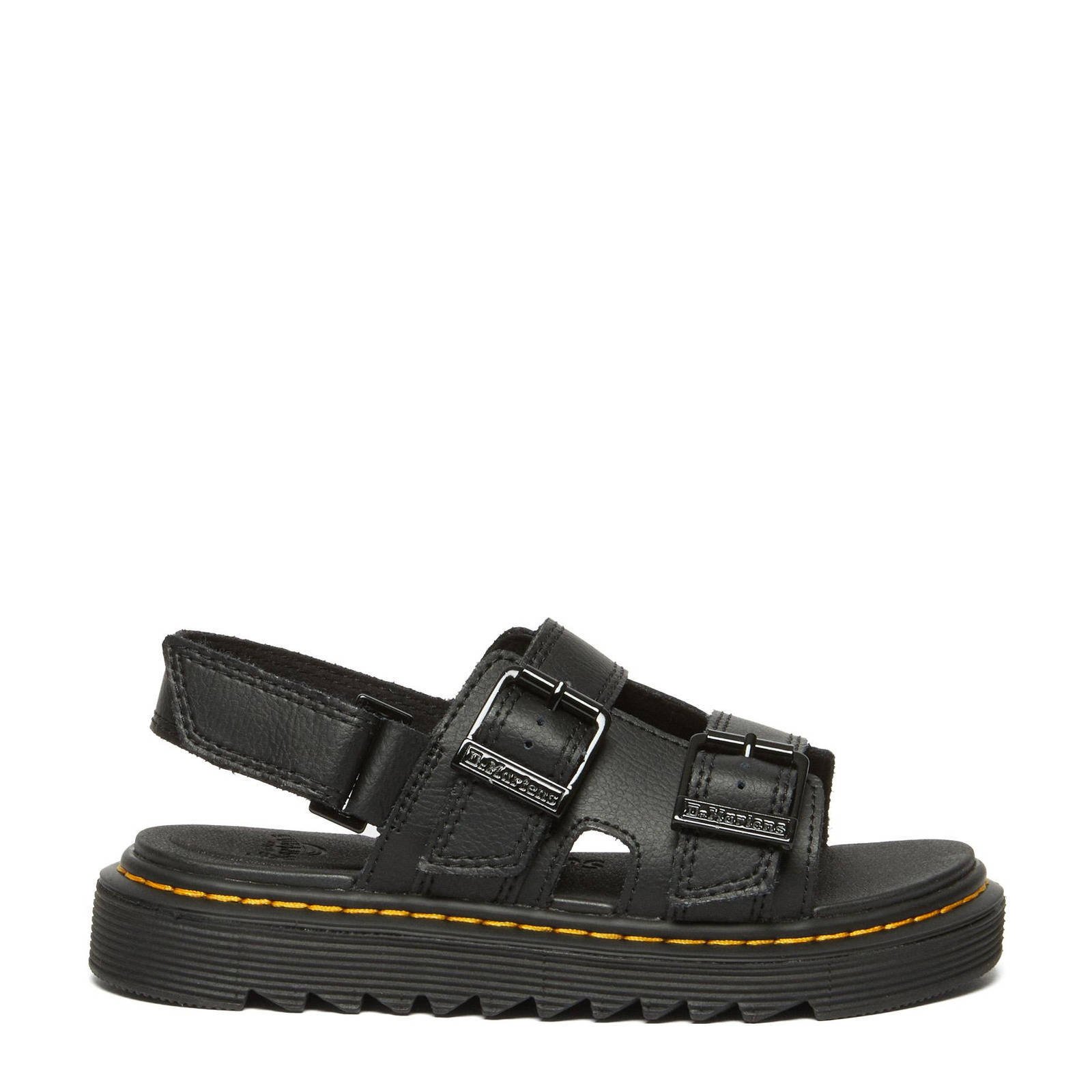 Leren sandalen zwart sale