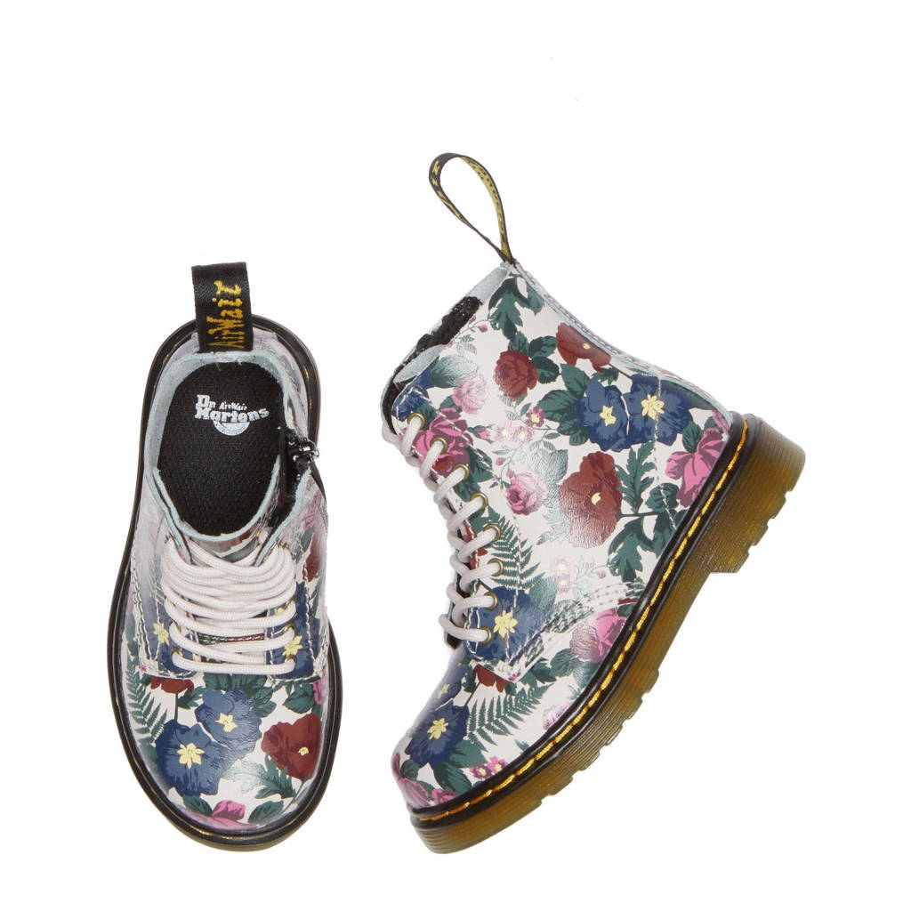 Martens 1460 T leren veterboots roze/blauw