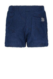 thumbnail: B.Nosy sweatshort met bladprint donkerblauw