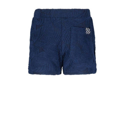 B.Nosy sweatshort met bladprint donkerblauw Korte broek Blad 92