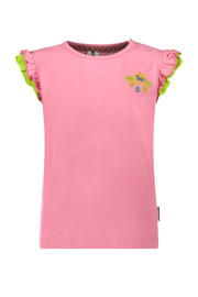 thumbnail: B.Nosy T-shirt met printopdruk zoetroze/felgroen