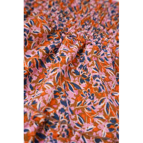 B.Nosy gebloemde jurk roze oranje blauw Meisjes Polyester Ronde hals Bloemen 98