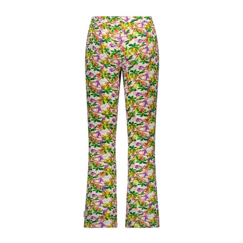 B.Nosy gebloemde flared broek groen lila wit Meisjes Polyester Bloemen 98