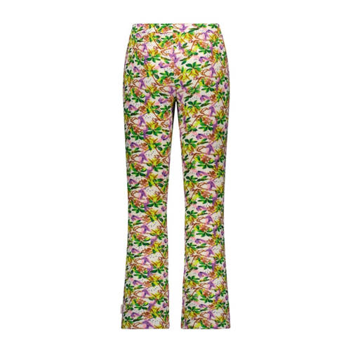 B.Nosy gebloemde flared broek groen lila wit Meisjes Polyester Bloemen 158 164