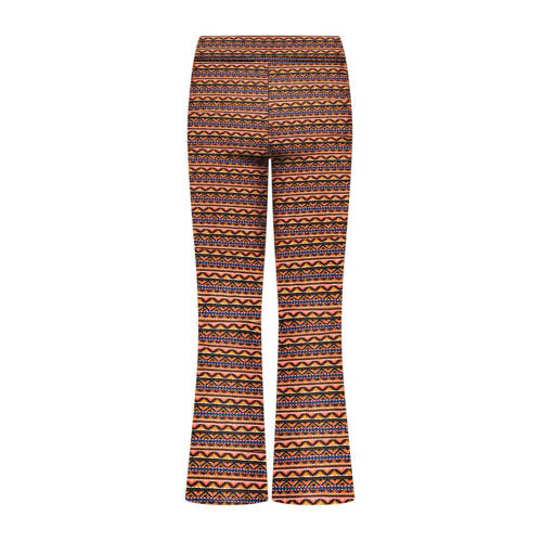 B.Nosy flared broek Bodyl met all over print brique blauw Bruin Meisjes Polyester 158 164