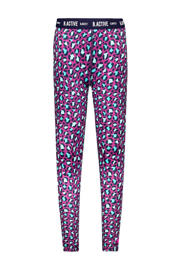 thumbnail: B.Nosy sportlegging Amber paars/aqua/donkerblauw
