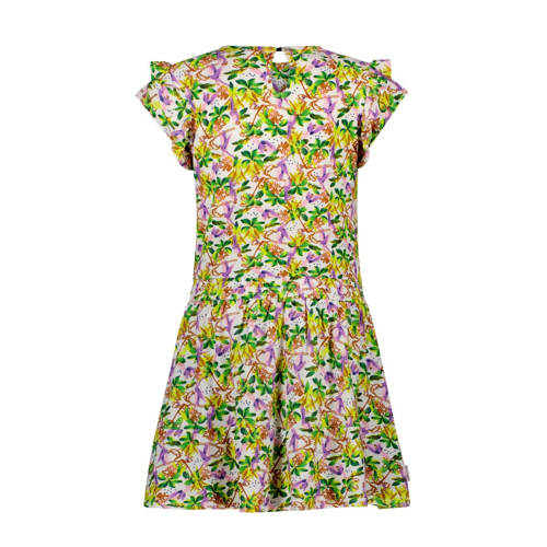 B.Nosy gebloemde jurk roze groen geel Meisjes Polyester Ronde hals Bloemen 158 164