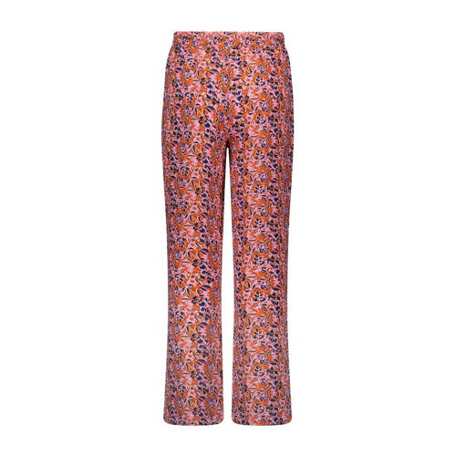 B.Nosy gebloemde high waist straight fit broek 902 stunning ao Roze Meisjes Polyester 98