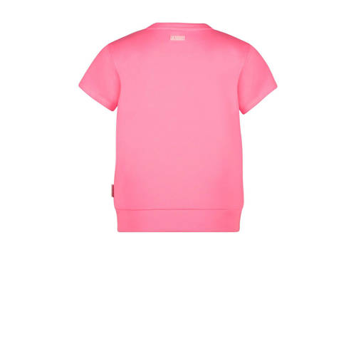 B.Nosy T-shirt met printopdruk felroze Meisjes Stretchkatoen Ronde hals 122 128