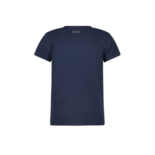 B.Nosy T-shirt met printopdruk donkerblauw Jongens Stretchkatoen Ronde hals 146 152