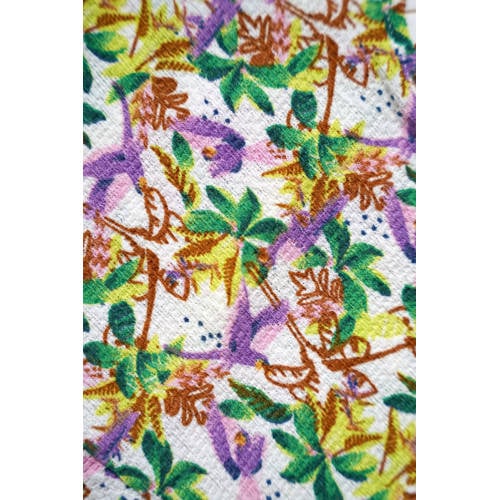 B.Nosy gebloemde A-lijn jurk roze geel multicolor Meisjes Polyester Ronde hals 74