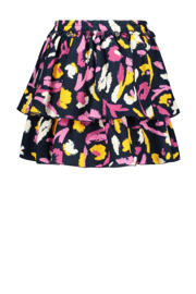 thumbnail: B.Nosy rok met all over print donkerblauw/paars/geel