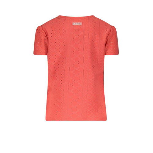 B.Nosy T-shirt koraalroze Meisjes Polyester Ronde hals Effen 74
