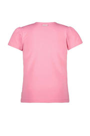 thumbnail: Roze meisjes B.Nosy T-shirt van stretchkatoen met printopdruk, korte mouwen en ronde hals