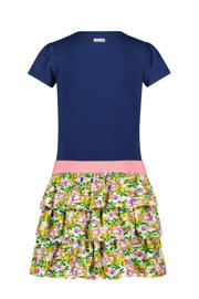 thumbnail: B.Nosy gebloemde jurk donkerblauw/multicolor