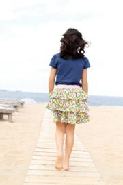 thumbnail: B.Nosy gebloemde jurk donkerblauw/multicolor