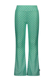thumbnail: Mintgroene meisjes B.Nosy flared broek van polyester met regular waist en elastische tailleband