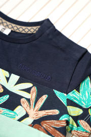 thumbnail: B.Nosy T-shirt met meerkleurige print mintgroen/donkerblauw