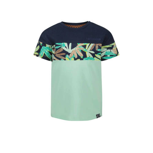 B.Nosy T-shirt met meerkleurige print mintgroen/donkerblauw Jongens Stretchkatoen Ronde hals