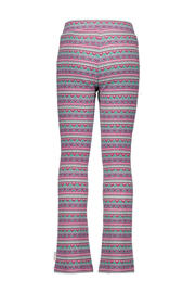 thumbnail: Roze en mintgroene meisjes B.Nosy flared broek van polyester met regular waist en elastische tailleband