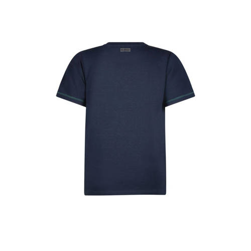 B.Nosy T-shirt Gust met printopdruk donkerblauw Jongens Polyester Ronde hals 122 128