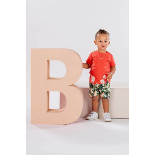 B.Nosy sweatshort Koos met bladprint groen creme oranje Korte broek Blad 74