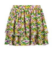 thumbnail: Groen en gele meisjes B.Nosy gebloemde rok gemaakt van polyester en met elastische tailleband