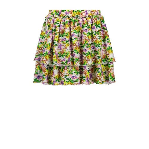 B.Nosy gebloemde rok groen/geel Meisjes Gerecycled polyester Bloemen