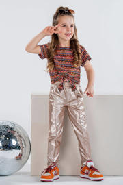 thumbnail: B.Nosy T-shirt Bibi met all over print brique/blauw