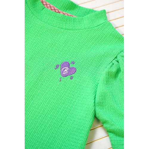 B.Nosy T-shirt Vajen felgroen Meisjes Polyester Opstaande kraag Effen 98
