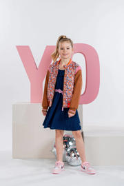 thumbnail: B.Nosy coated bomberjack zomer Sacha met all over print bruin/oranje
