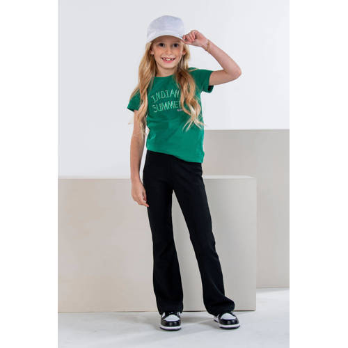 B.Nosy T-shirt Maud met tekst groen Meisjes Stretchkatoen Ronde hals Tekst 98