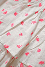 thumbnail: B.Nosy rok met all over print wit/fluor roze