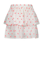 thumbnail: B.Nosy rok met all over print wit/fluor roze