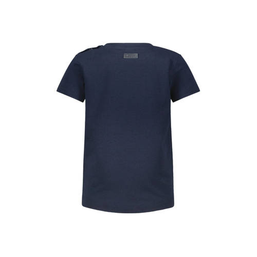 B.Nosy T-shirt met printopdruk donkerblauw Jongens Stretchkatoen Ronde hals 92