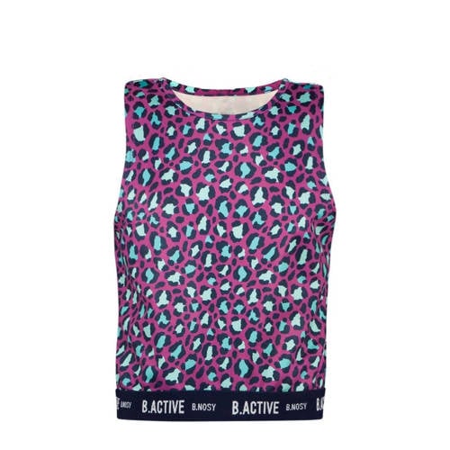 B.Nosy tanktop Amy paars/aqua/donkerblauw Sporttop Meisjes Gerecycled polyester Ronde hals