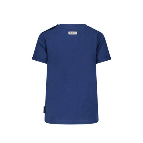 B.Nosy T-shirt Birdie met printopdruk donkerblauw Meisjes Polyester Ronde hals 74