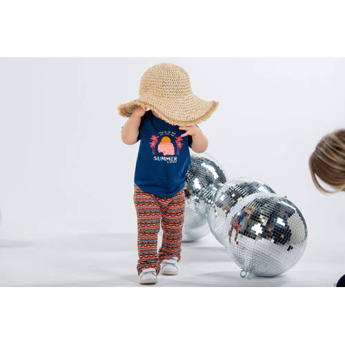 B.Nosy Birdie T-shirt Blauw Meisjes Polyester Ronde hals Printopdruk 74