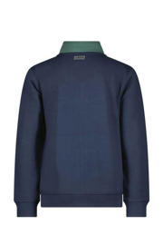 thumbnail: B.Nosy sweatvest donkerblauw/groen/ecru