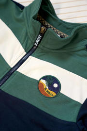 thumbnail: B.Nosy sweatvest donkerblauw/groen/ecru