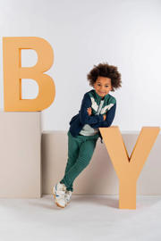 thumbnail: B.Nosy sweatvest donkerblauw/groen/ecru