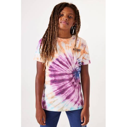 Garcia tie-dye T-shirt multi Meisjes Katoen Ronde hals Tie-dye 176