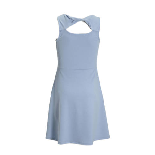 Garcia jurk lichtblauw Meisjes Polyester Ronde hals Effen 164 170
