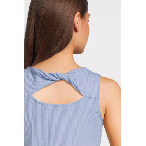 Garcia jurk lichtblauw Meisjes Polyester Ronde hals Effen 164 170