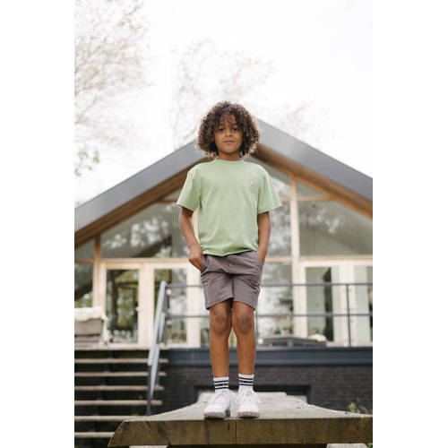 LEVV T-shirt KAMI lichtgroen Jongens Katoen Ronde hals Effen 116