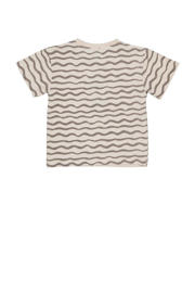 thumbnail: LEVV T-shirt MALO met all over print ecru/grijs