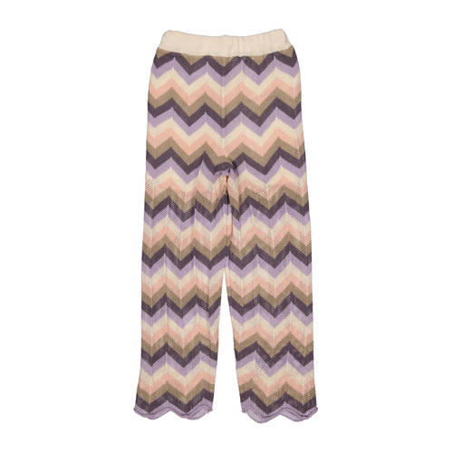 LEVV regular fit broek KYRA met all over print multicolor Meisjes Katoen 116