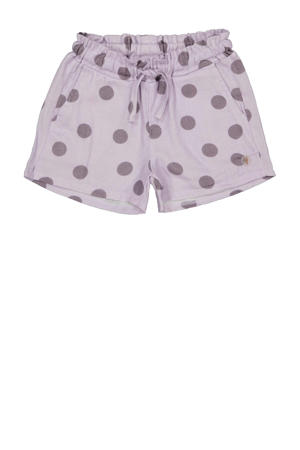 regular fit sweatshort MOIS met stippen lila/donkerpaars