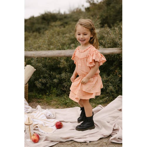 LEVV T-shirt MIEN oranje Meisjes Viscose Ronde hals Effen 80
